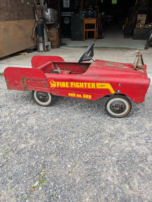 Antique Fire Fighter Unit No. 508 Pedal Car