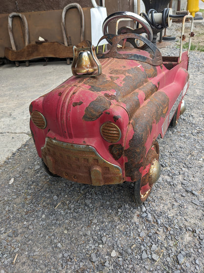 Antique Fire Dept. Pedal Car with Hose & Tailgate
