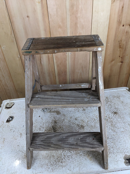 Vintage 3-Step Wooden Ladder