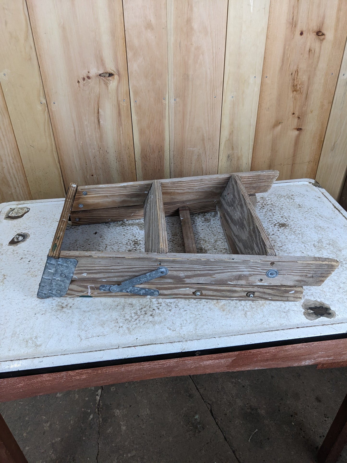 Vintage 3-Step Wooden Ladder