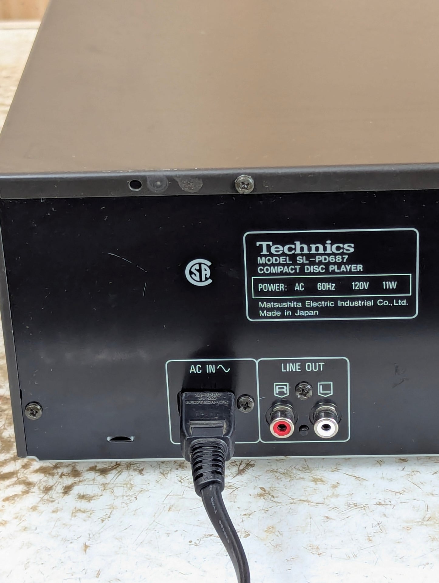 Technics 5 Disc CD Player SL-PD687
