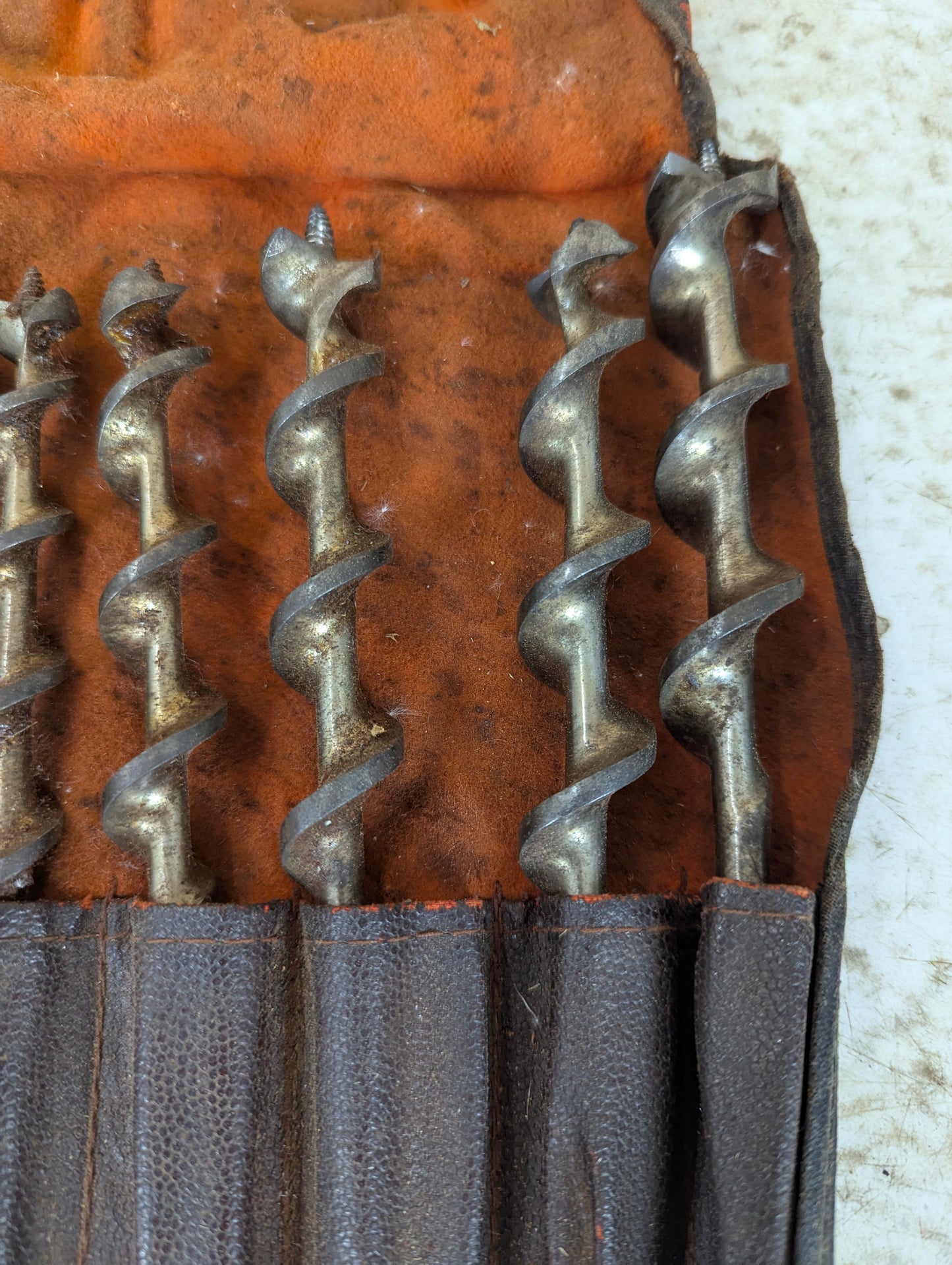 Set of Vintage Irwin Steel Auger Drill Bits