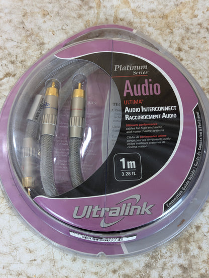 Ultralink Platinum Series RCA Audio Cables 1M - New Old Stock