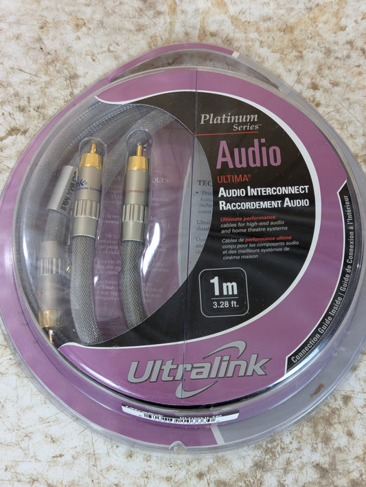 Ultralink Platinum Series RCA Audio Cables 1M - New Old Stock
