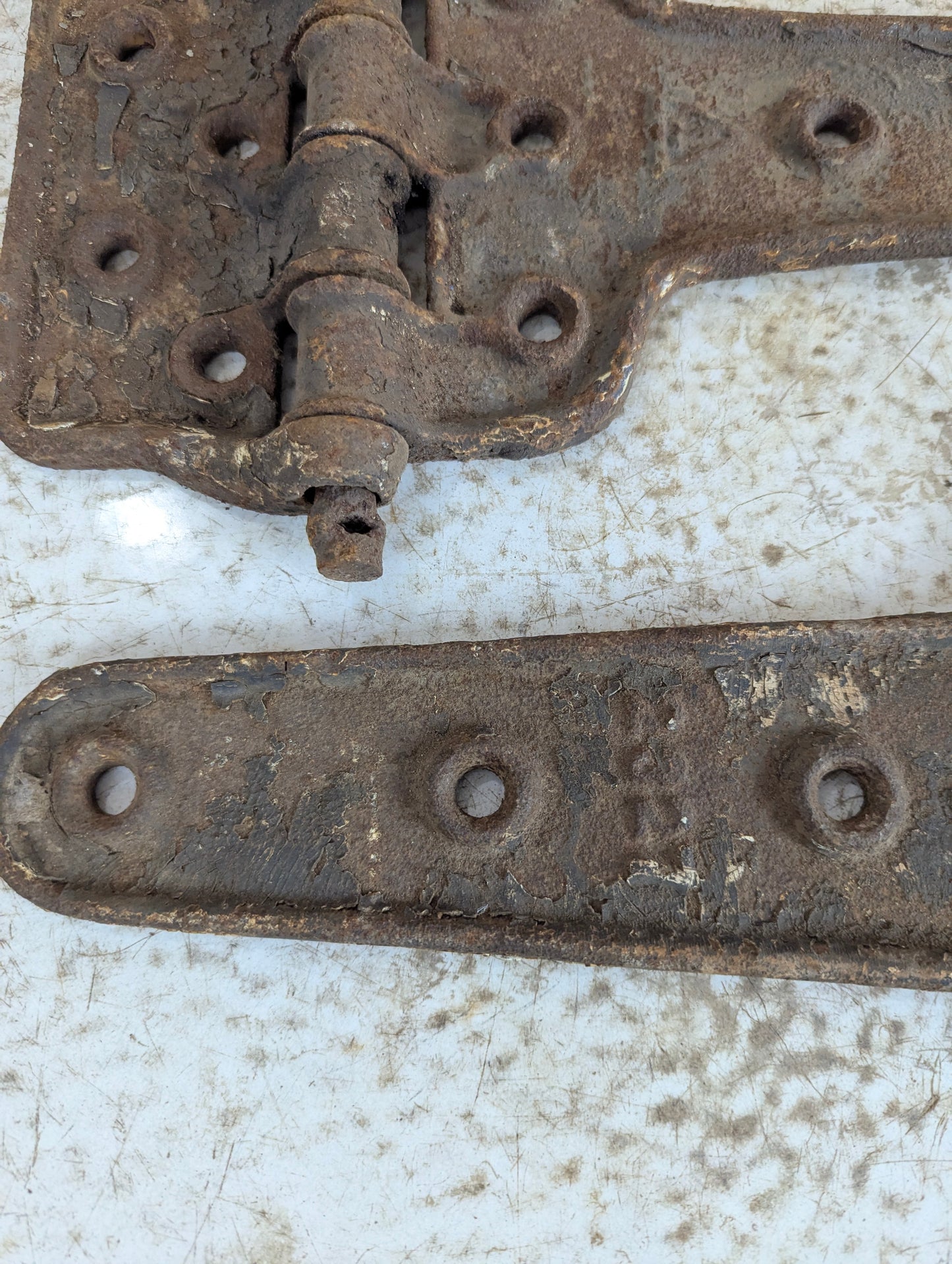 Pair of Vintage Cast Iron Railroad Boxcar Reefer Door Hinges