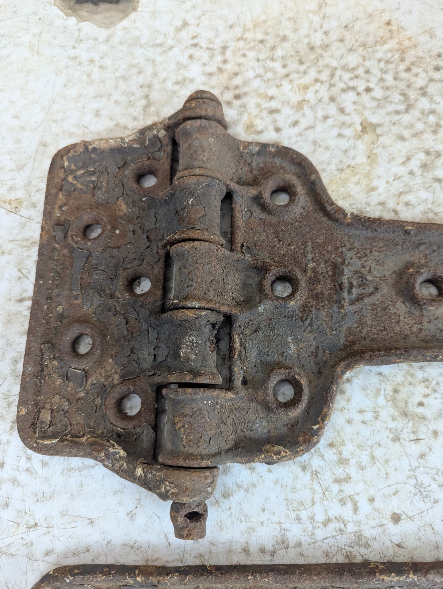 Pair of Vintage Cast Iron Railroad Boxcar Reefer Door Hinges