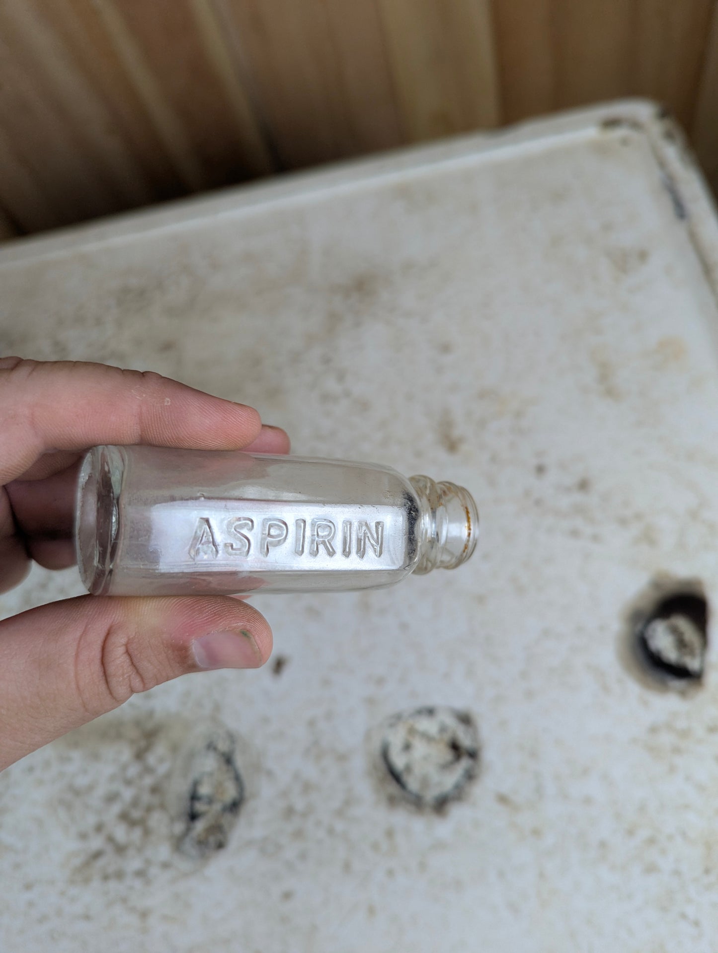 Vintage The Bayer Co Ltd Aspirin Glass Bottle