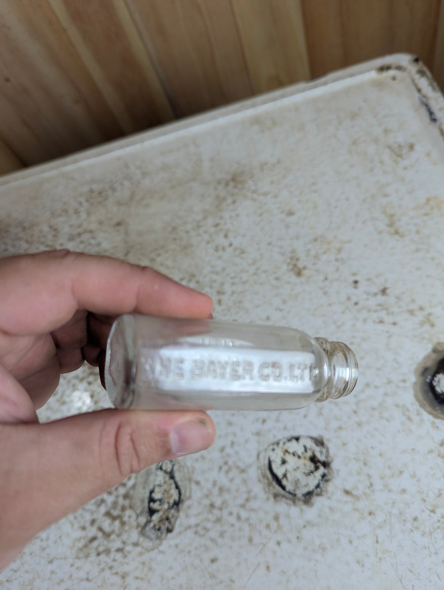 Vintage The Bayer Co Ltd Aspirin Glass Bottle