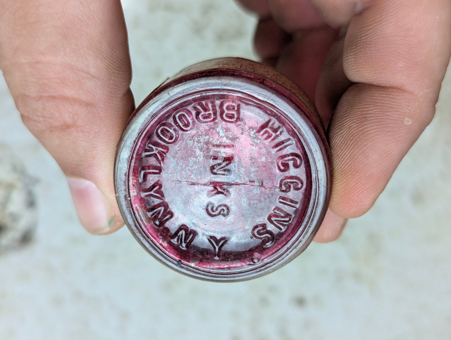 Antique Higgins Waterproof Ink Glass Bottles