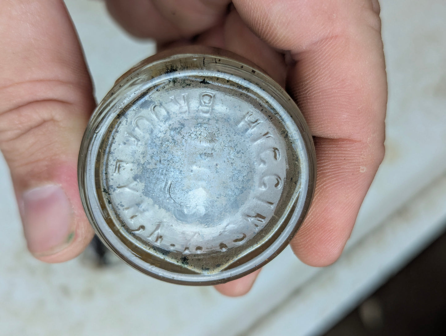 Antique Higgins Waterproof Ink Glass Bottles