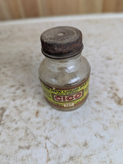 Vintage Cico The New Liquid Paste Glass Bottle with Cap