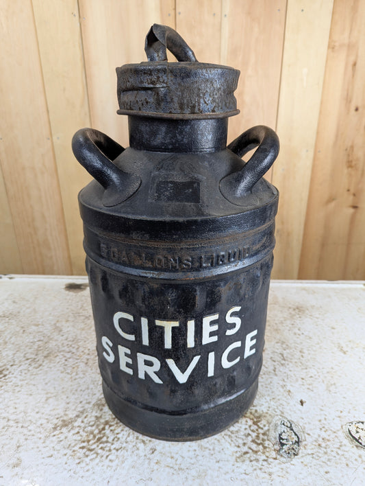 Vintage Cities Service 5 Gal Oil Can