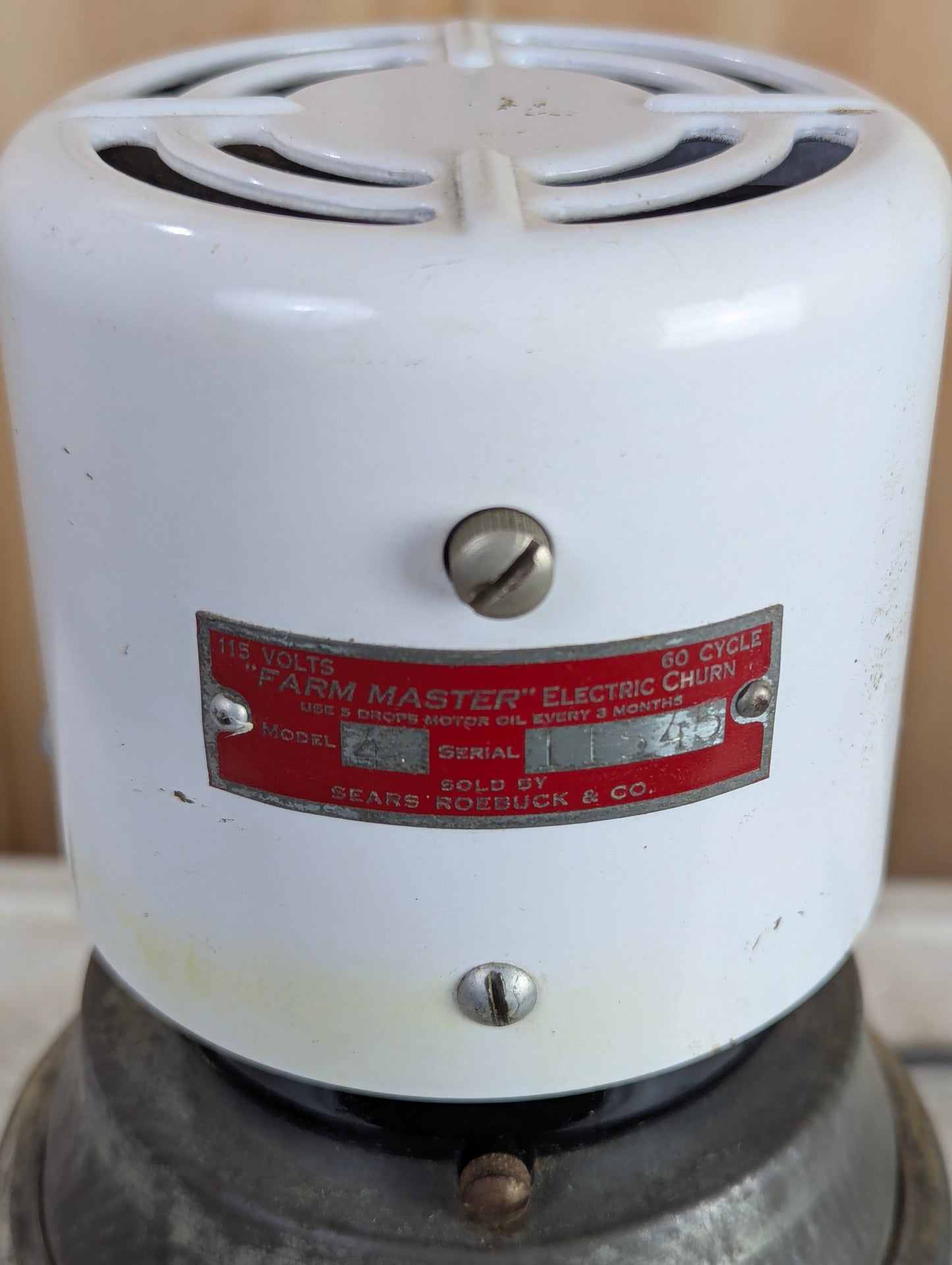 Vintage Farm Master 1 Gallon Electric Butter Churn