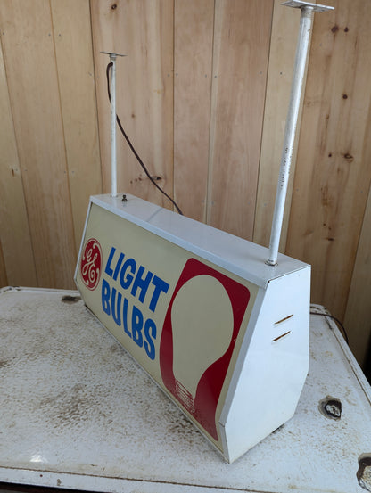 Vintage General Electric Light Bulbs Sign