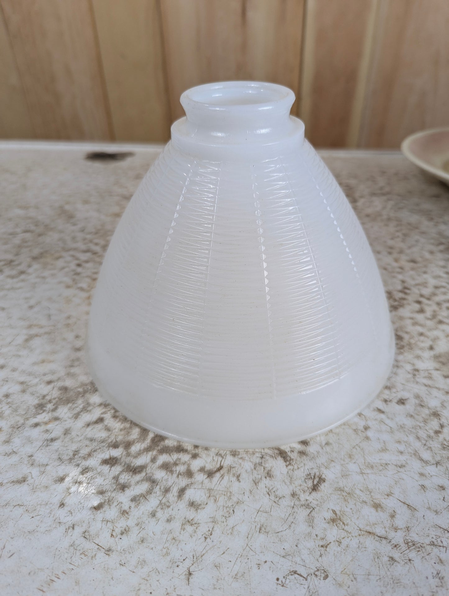 Vintage 8” White Milk Glass Lamp Shade