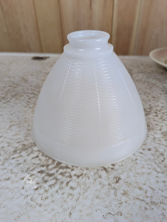 Vintage 8” White Milk Glass Lamp Shade