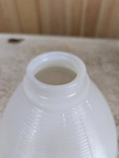 Vintage 8” White Milk Glass Lamp Shade