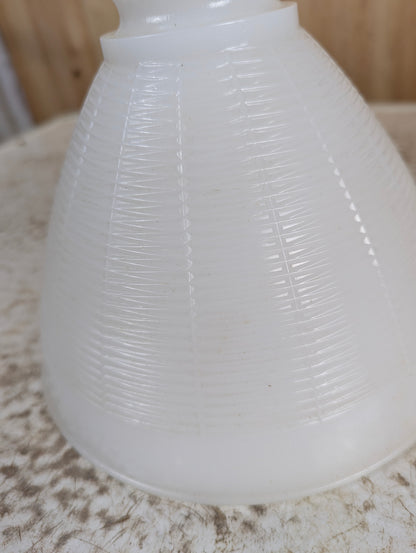 Vintage 8” White Milk Glass Lamp Shade