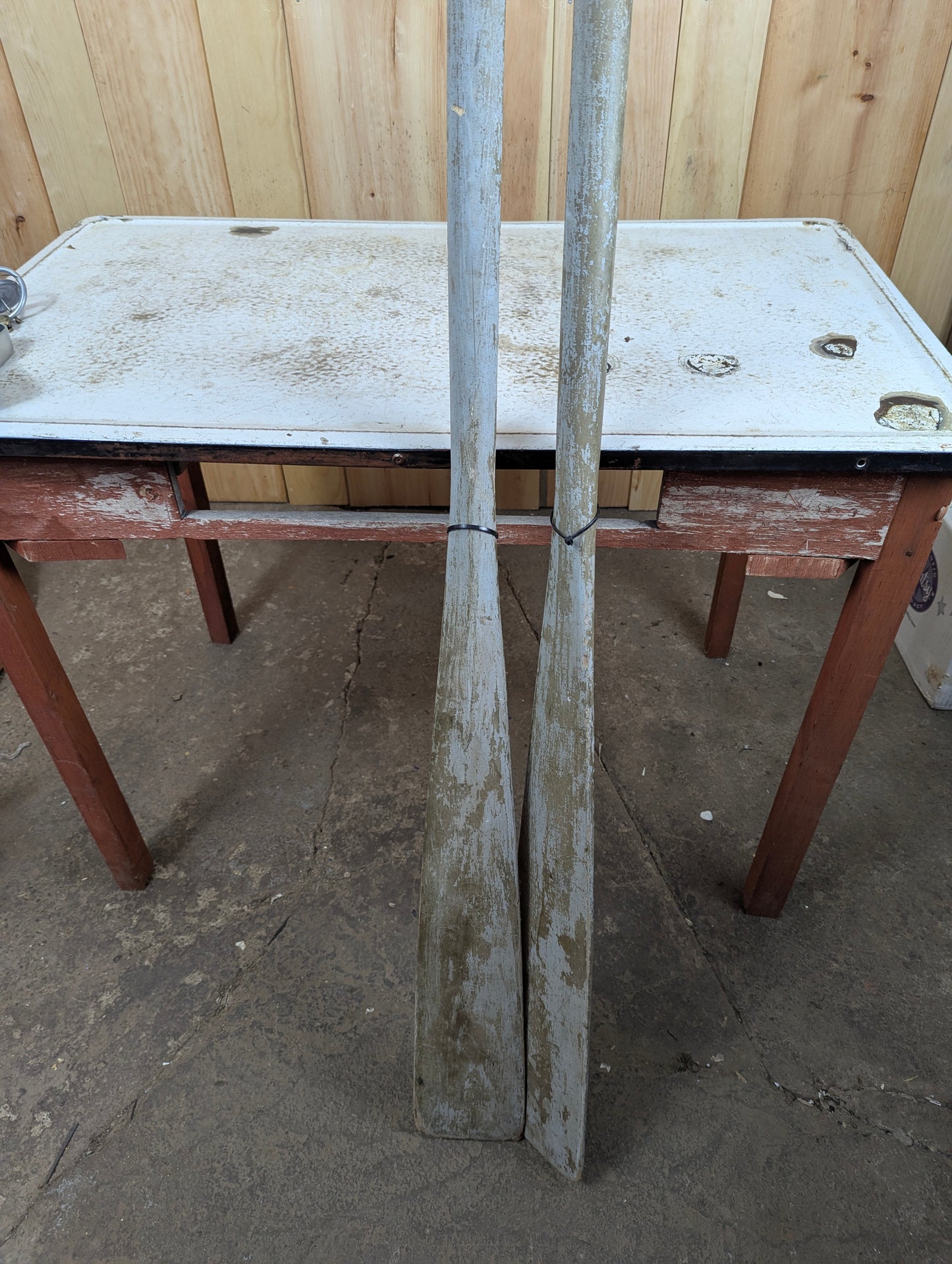 Vintage Pair of Wooden Oars