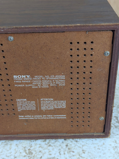 From 1970’s Vintage Sony ICF-9550W AM FM Transistor Radio