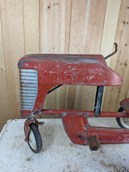 Vintage Power Trac Pedal Car Tractor With Attachable Wagon