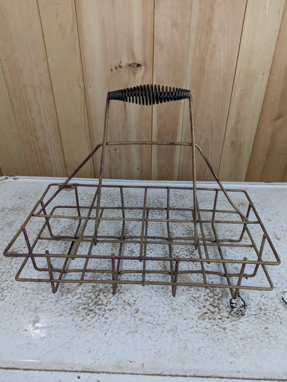 Vintage Service Station 8-Glass Oil Bottle Carrier Caddy