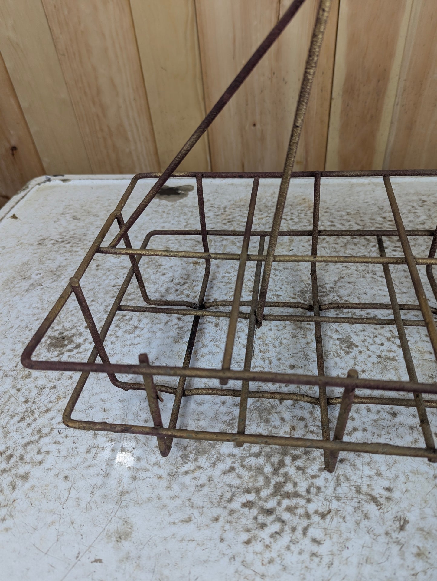 Vintage Service Station 8-Glass Oil Bottle Carrier Caddy