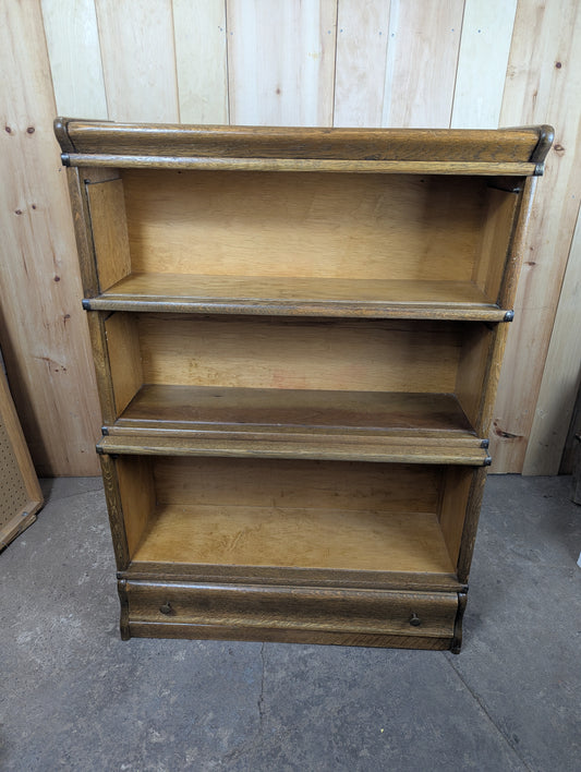 Antique 3 Shelf 5-Piece Barrister Bookcase Bookshelf