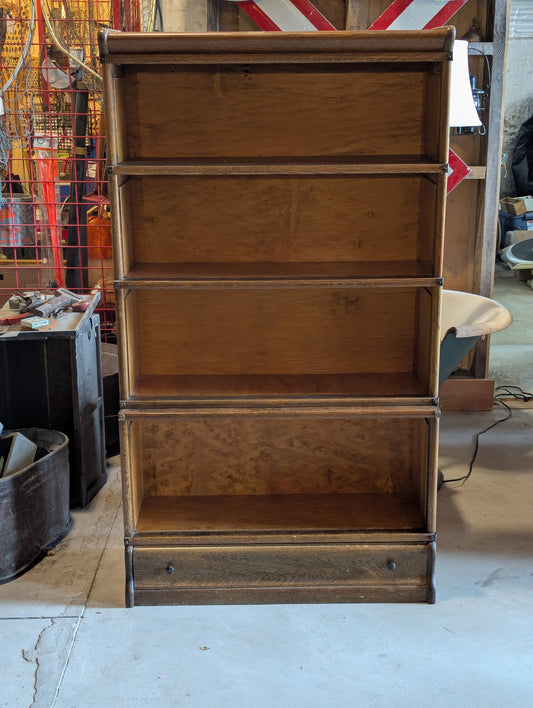 Antique 4 Shelf 6-Piece Barrister Bookcase Bookshelf (no doors)