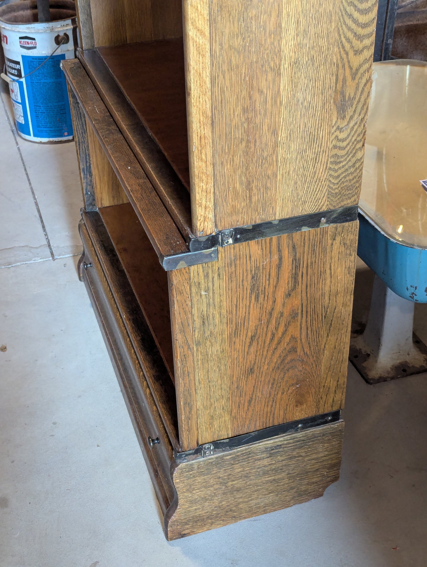 Antique 4 Shelf 6-Piece Barrister Bookcase Bookshelf (no doors)