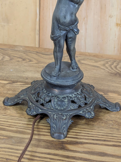 Vintage Spelter Table Lamp
