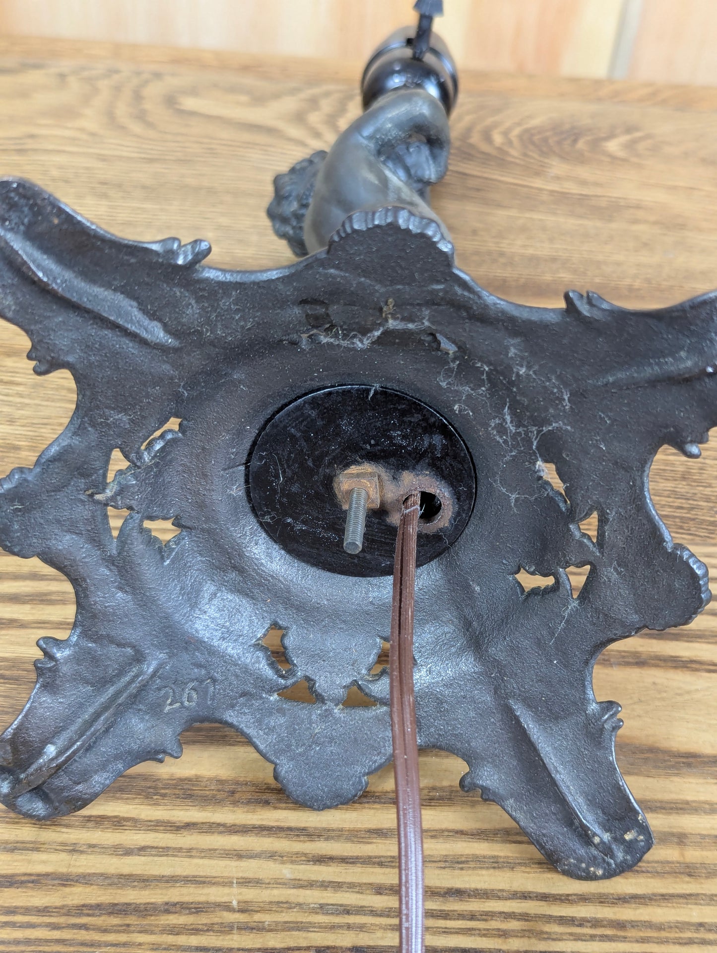 Vintage Spelter Table Lamp