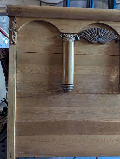 Oak Double Bed Frame with Rails