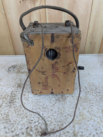 Antique Wood Lineman Telephone Test Box