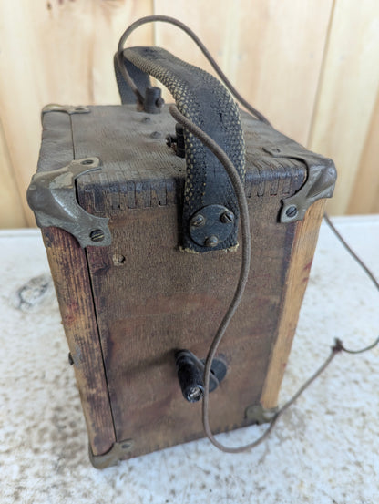 Antique Wood Lineman Telephone Test Box
