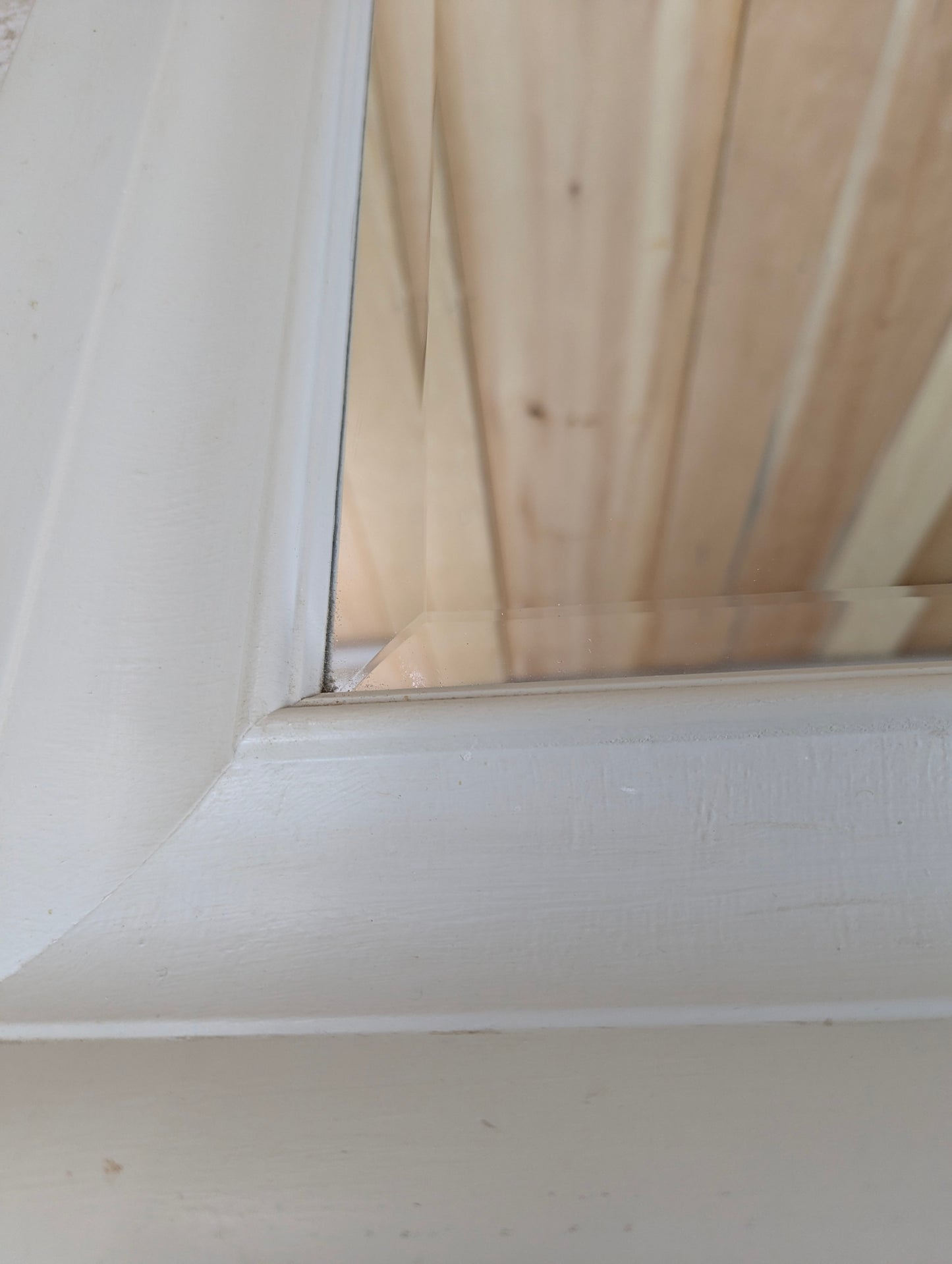 Wooden Framed Bevelled Mirror