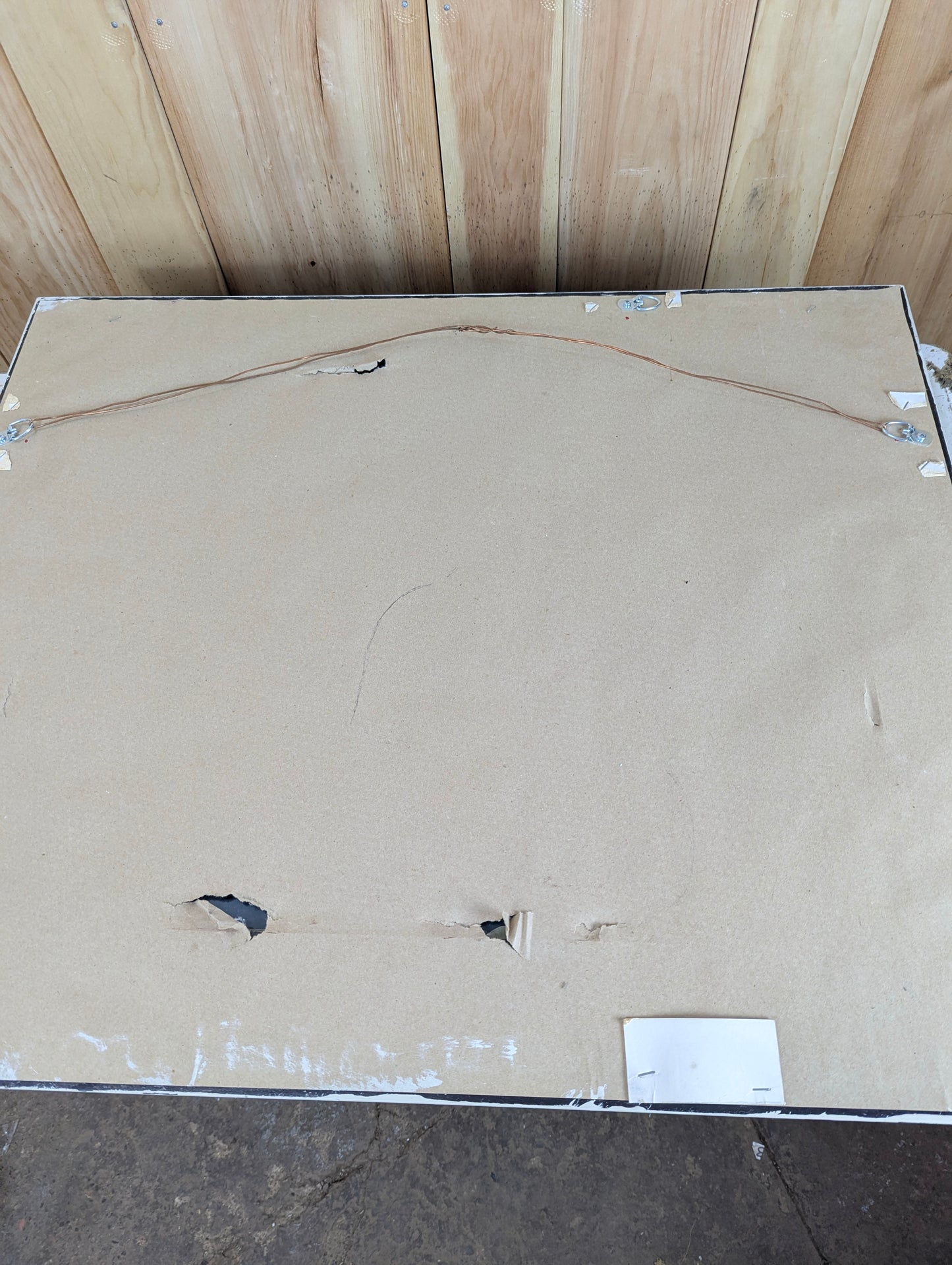 Wooden Framed Bevelled Mirror