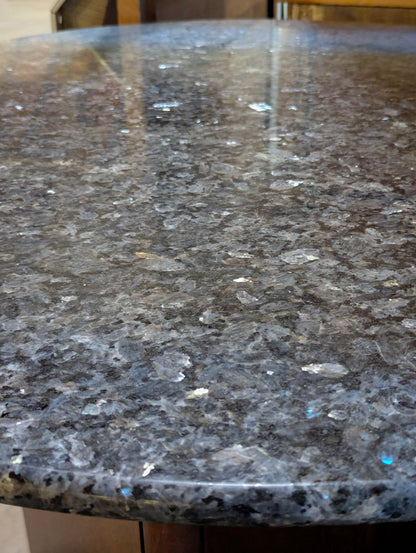 Granite Topped Table with Wooden Base