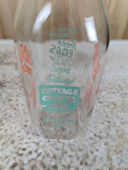 Wilt’s Dairy One Qt. Glass Milk Bottle with Milk Cap