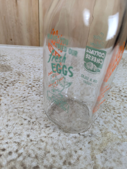 Wilt’s Dairy One Qt. Glass Milk Bottle with Milk Cap