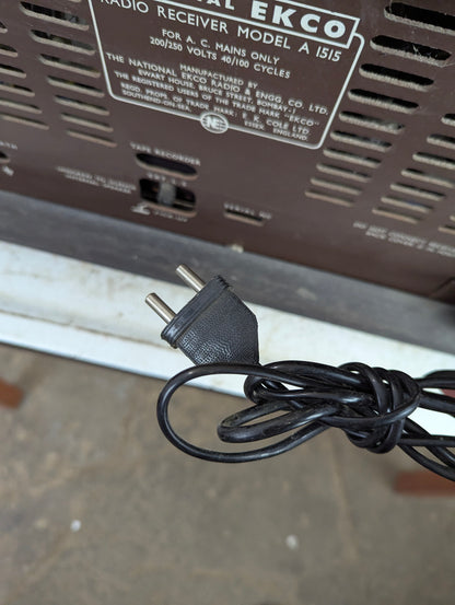 Vintage National Ekco Hi Fi Tube Radio Receiver Model A1515 200Volt UKPlug