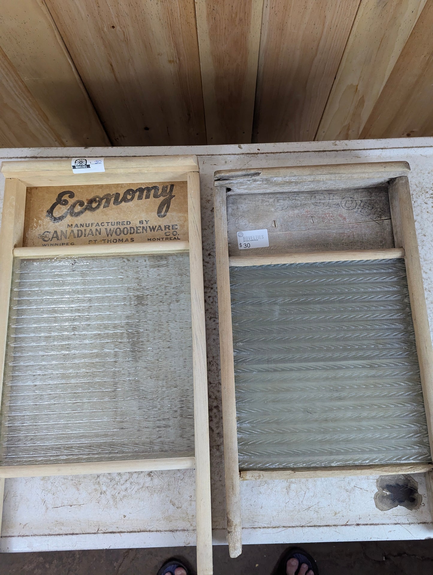 Vintage Glass Washboards