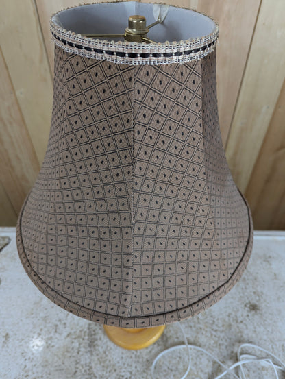 Unique Handcrafted Hand Churned Pine Table Lamp with Shade