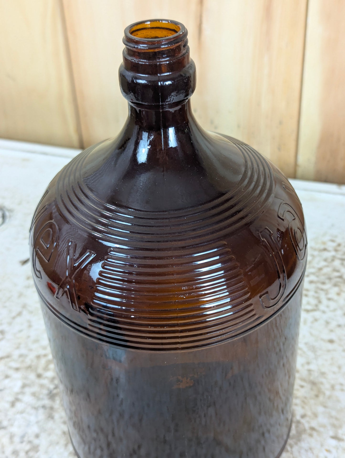 Amber Glass 1-Gallon Javex Jug