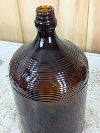 Amber Glass 1-Gallon Javex Jug