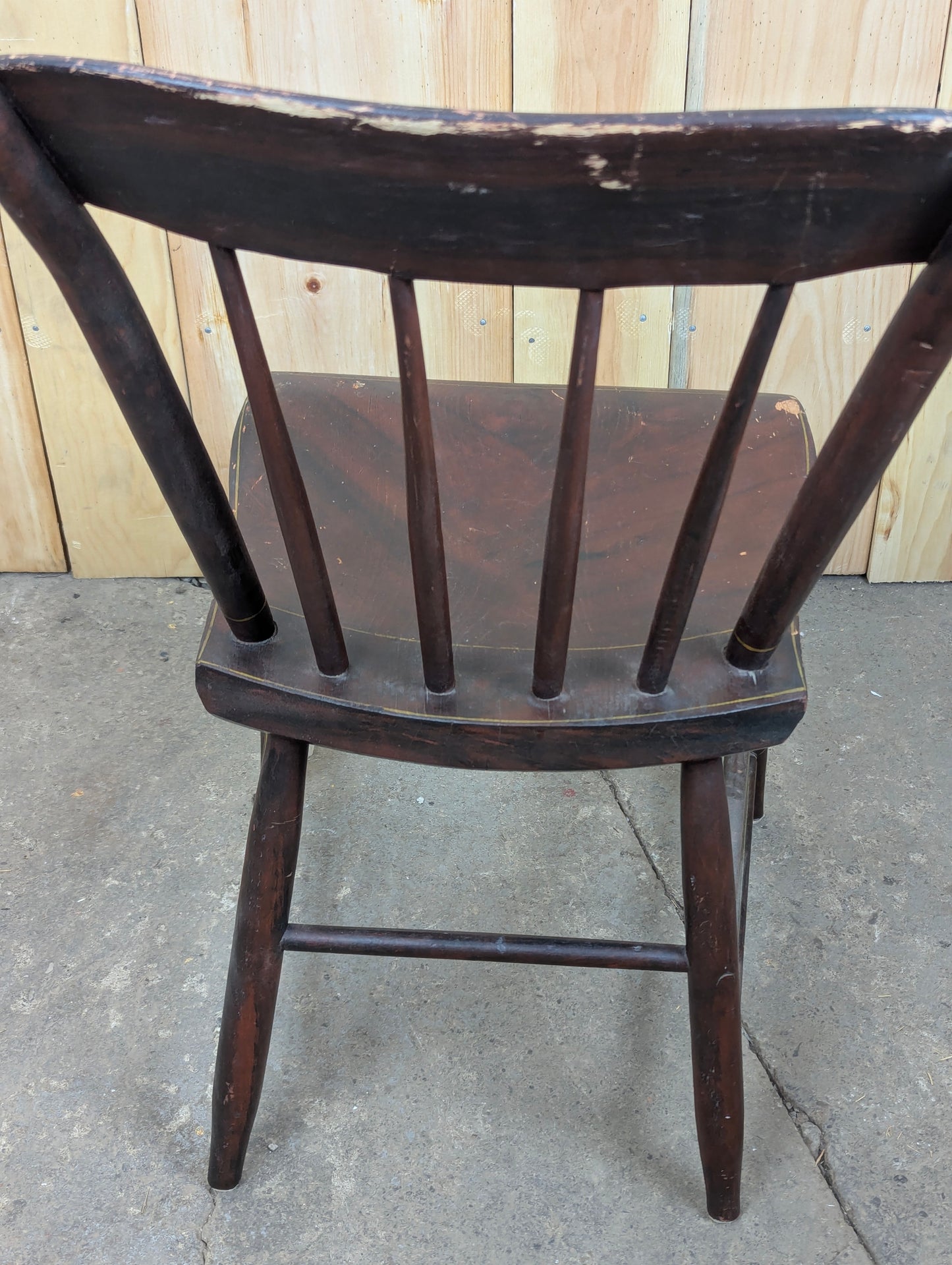 Antique Handcrafted Painted Wooden Chair