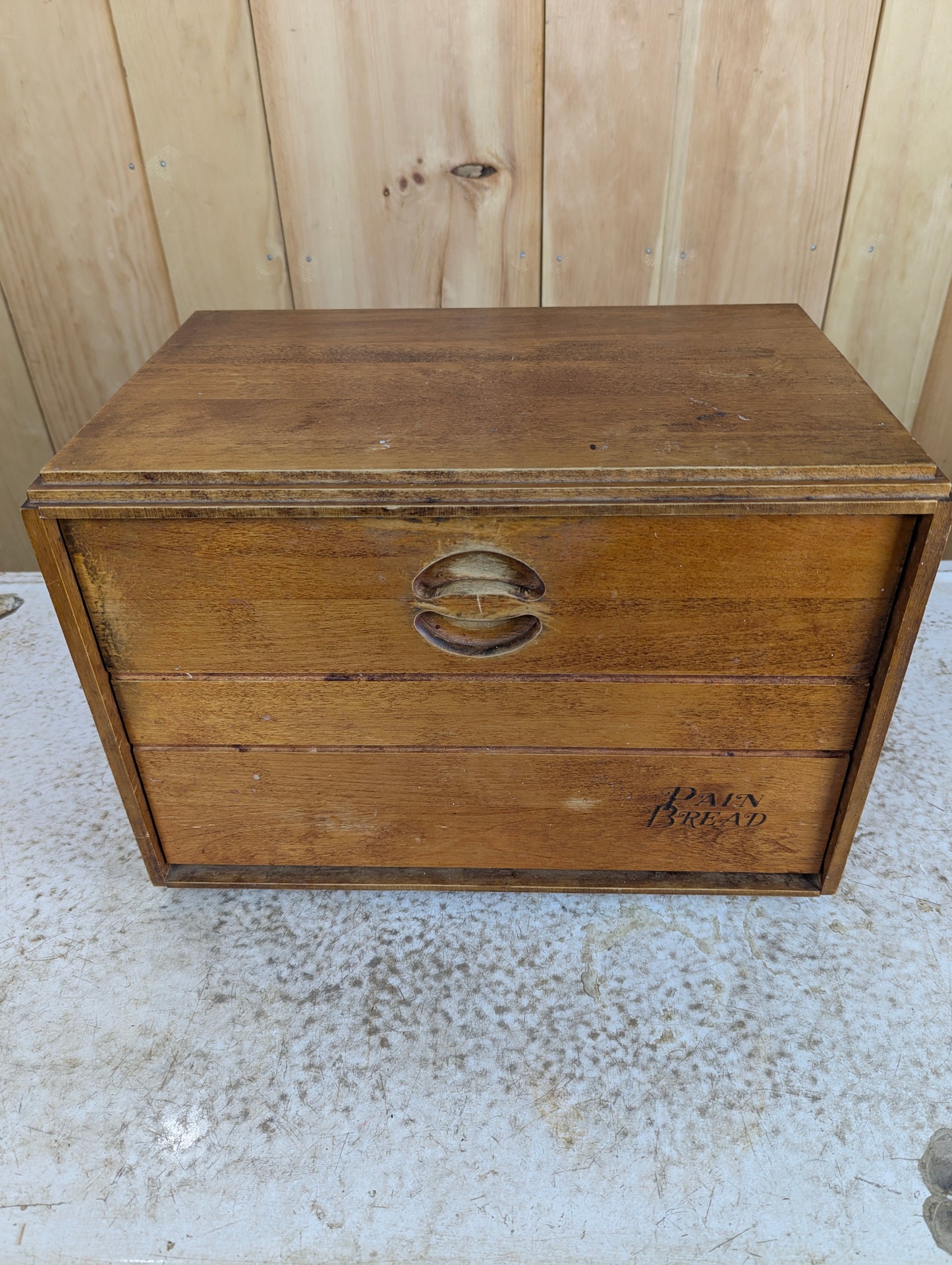 Vintage Wooden Bread Box