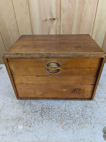 Vintage Wooden Bread Box