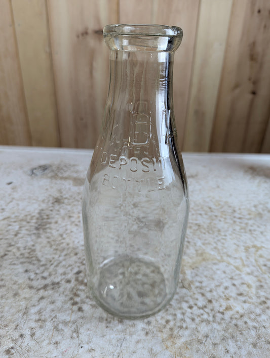 Vintage MDA Glass Dairy Milk Bottle