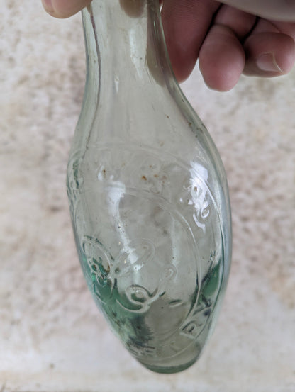 Antique mid-19th Century Drew & Co. Mineral Soda Water Torpedo Bottle